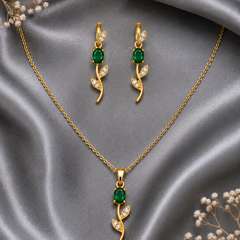 Emerald Vine Elegance Necklace Set