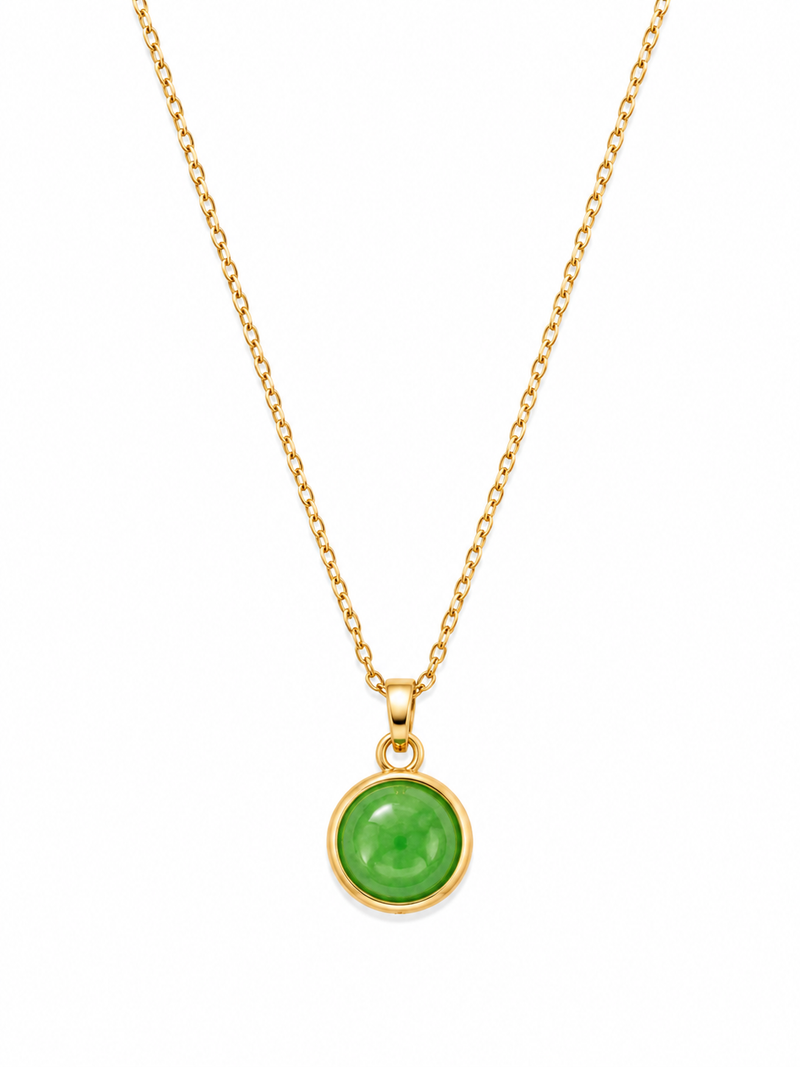 Verdant Glow Green Pendant Necklace