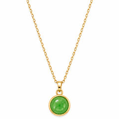 Verdant Glow Green Pendant Necklace