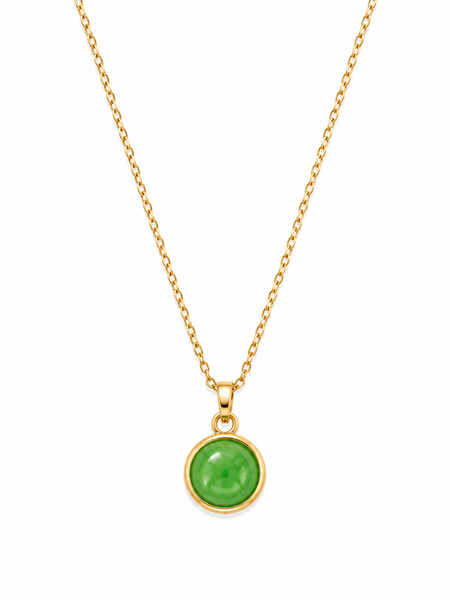 Verdant Glow Green Pendant Necklace