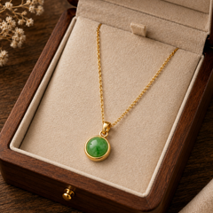 Verdant Glow Green Pendant Necklace