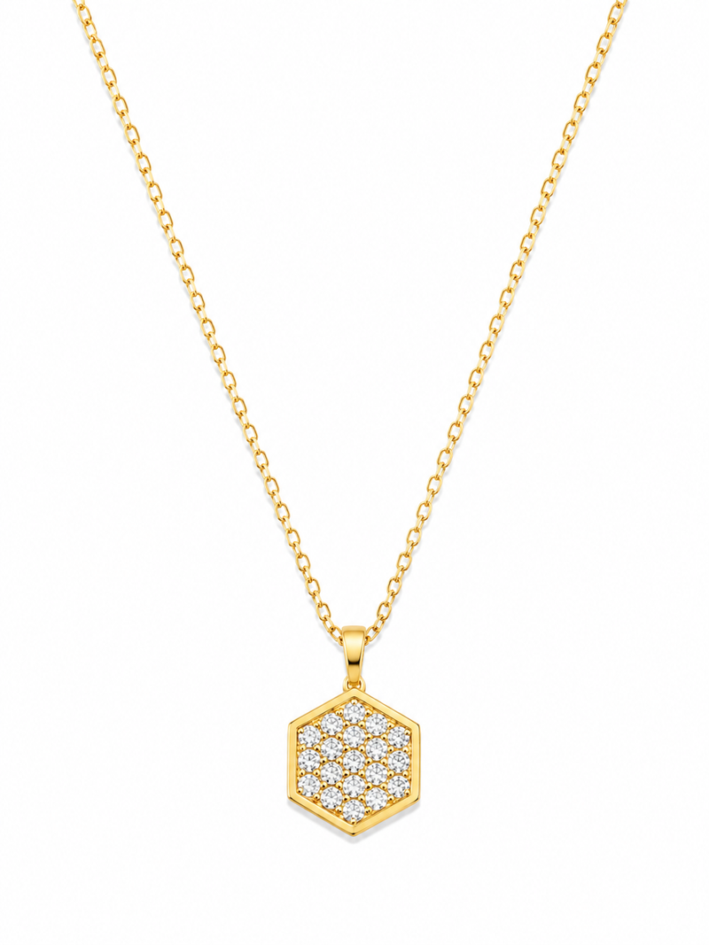 Lumière Hexa Sparkle Pendant Necklace