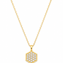 Lumière Hexa Sparkle Pendant Necklace