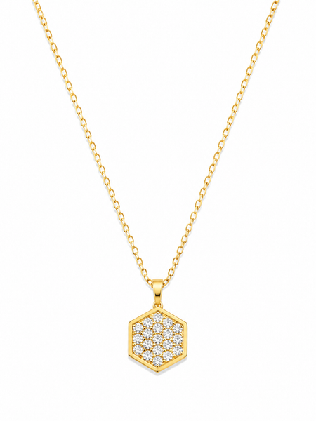 Lumière Hexa Sparkle Pendant Necklace