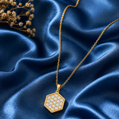 Lumière Hexa Sparkle Pendant Necklace