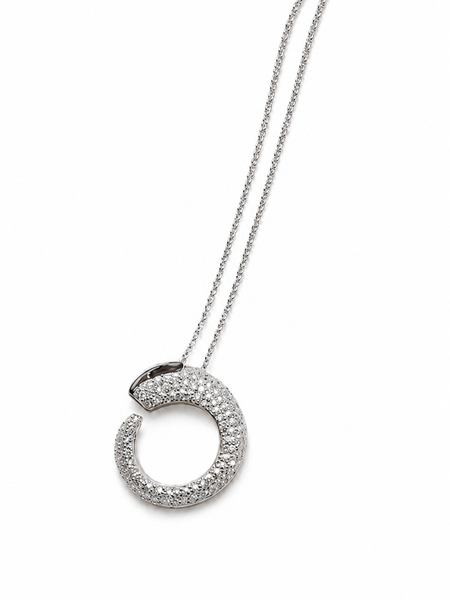 Open Circle Crystal Necklace