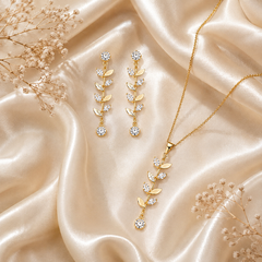 Golden Laurel Crystal Elegance Set