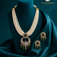 Emerald Mayura Pearl Rani Haar Set