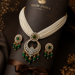 Emerald Mayura Pearl Rani Haar Set