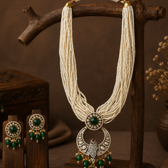 Emerald Mayura Pearl Rani Haar Set