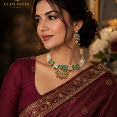 Emerald Meher Pearl Choker Set