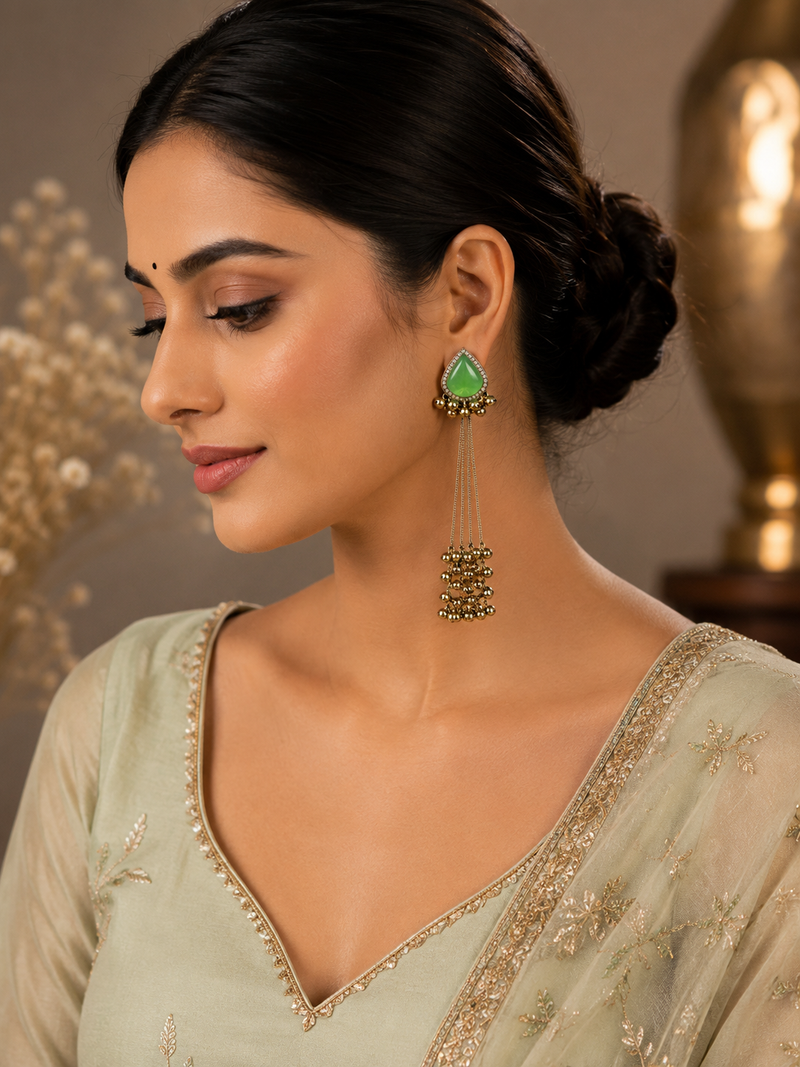 Kashmiri Noor Tassel Earrings | Earrings for Women