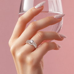 Silver Plated Solitaire Crystal Ring for Women