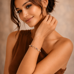 Gold Plated Multicolor Crystal Vine Bracelet for Women