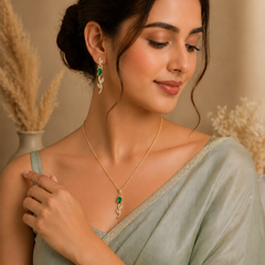 Emerald Vine Elegance Necklace Set