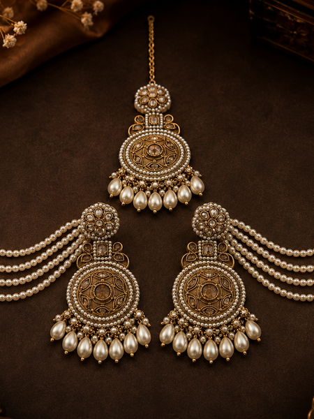 Maharani Pearl Sahara Earrings Set | Earrings for Women