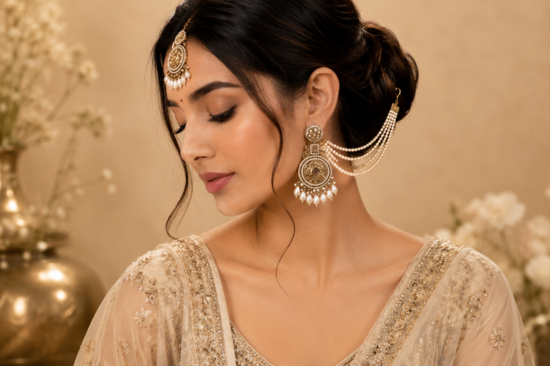 Maharani Pearl Sahara Earrings Set | Earrings for Women