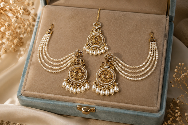 Maharani Pearl Sahara Earrings Set | Earrings for Women