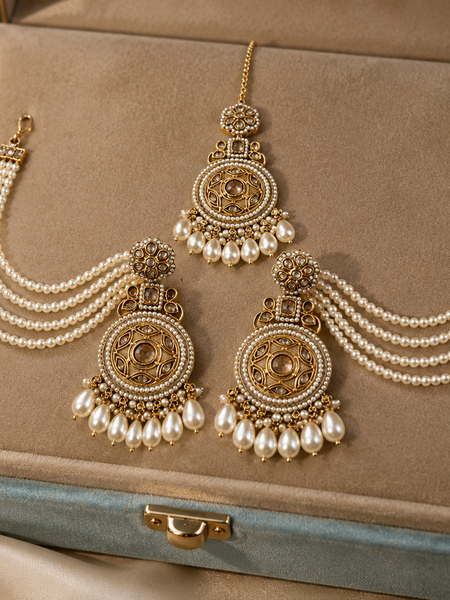 Maharani Pearl Sahara Earrings Set | Earrings for Women