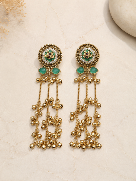 Zooni Heritage Tassel Earrings | Earrings for Women