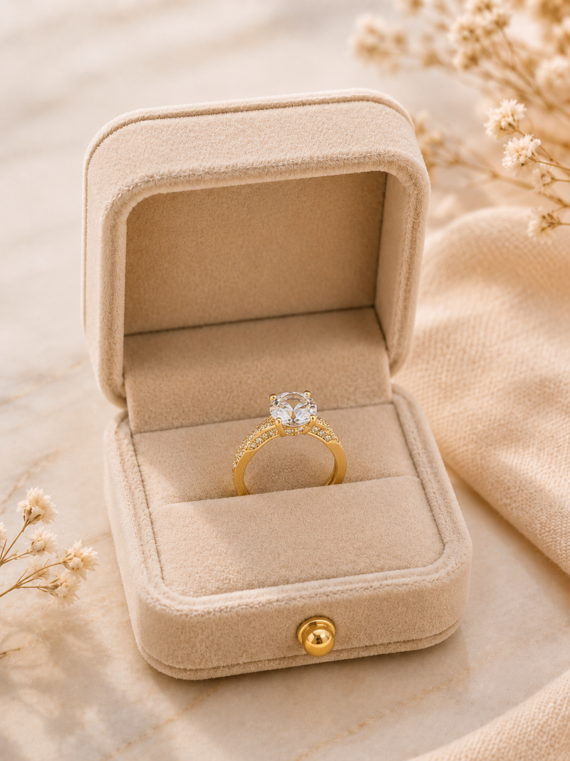 Sparkling Gold Statement Ring | Ring for Women