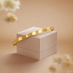 sleek gold-tone bangle bracelet | Bracelet for Women
