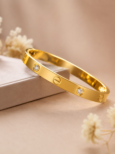 sleek gold-tone bangle bracelet | Bracelet for Women