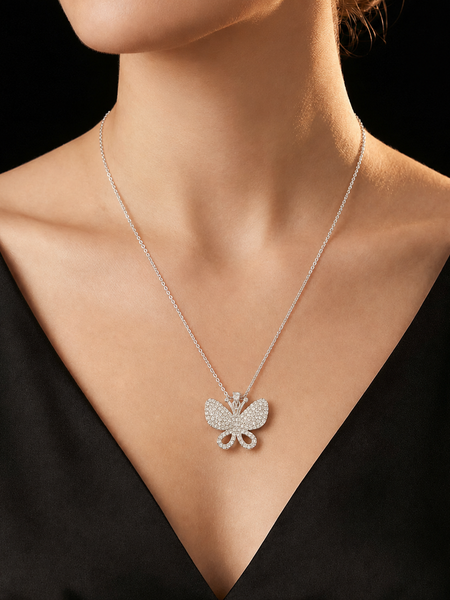 Celeste Butterfly Silver Pendant Necklace | Necklace for Women