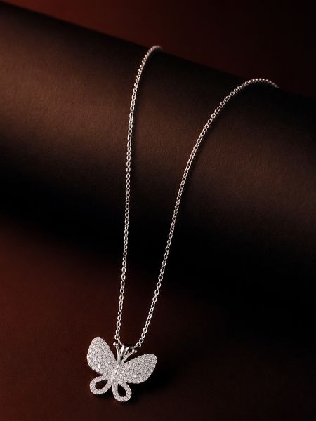 Celeste Butterfly Silver Pendant Necklace | Necklace for Women