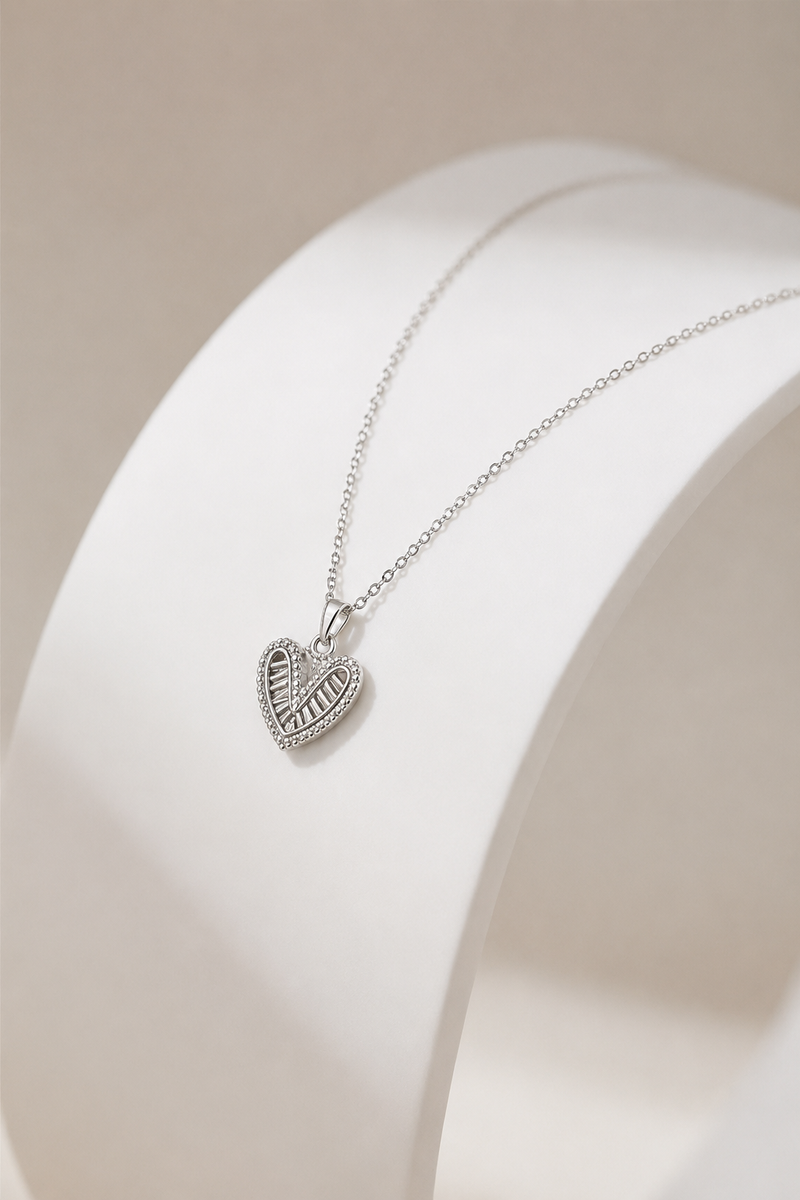 Aurora Open Heart Crystal Pendant Necklace | Necklace for Women