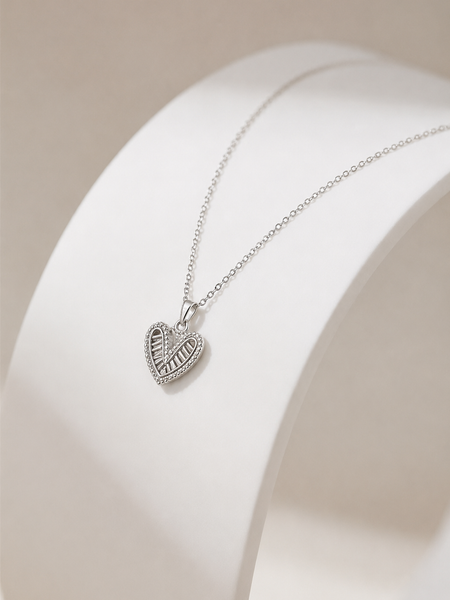 Aurora Open Heart Crystal Pendant Necklace | Necklace for Women