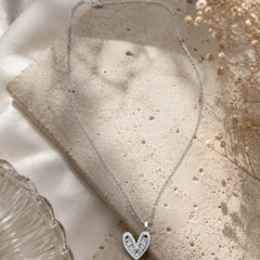 Aurora Open Heart Crystal Pendant Necklace | Necklace for Women