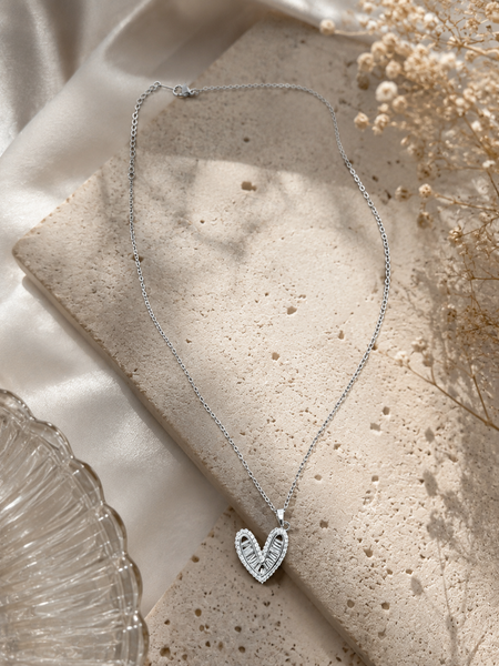 Aurora Open Heart Crystal Pendant Necklace | Necklace for Women
