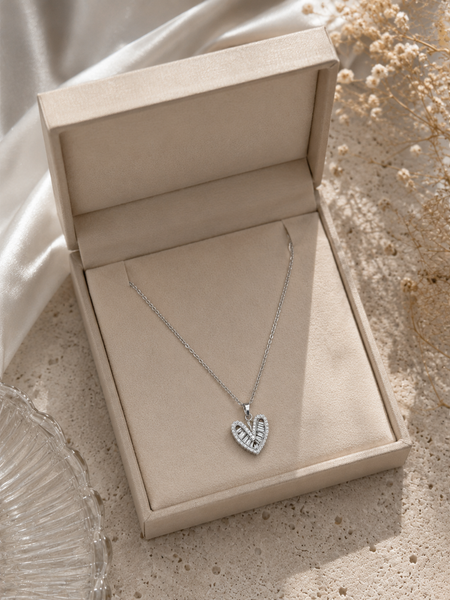 Aurora Open Heart Crystal Pendant Necklace | Necklace for Women
