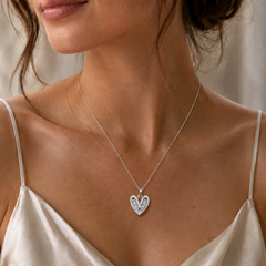 Aurora Open Heart Crystal Pendant Necklace | Necklace for Women