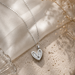Aurora Open Heart Crystal Pendant Necklace | Necklace for Women