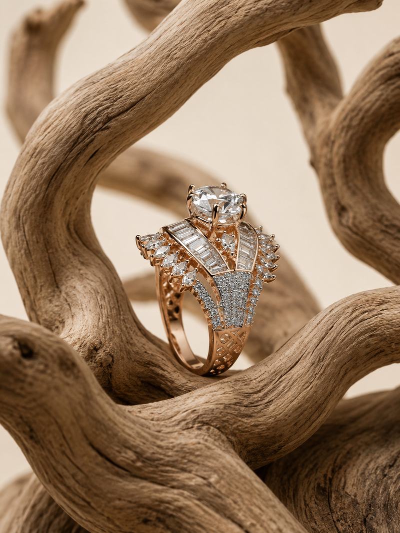 Celestial Halo Diamond Statement Ring | Ring for Women
