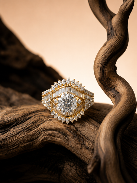 Celestial Halo Diamond Statement Ring | Ring for Women