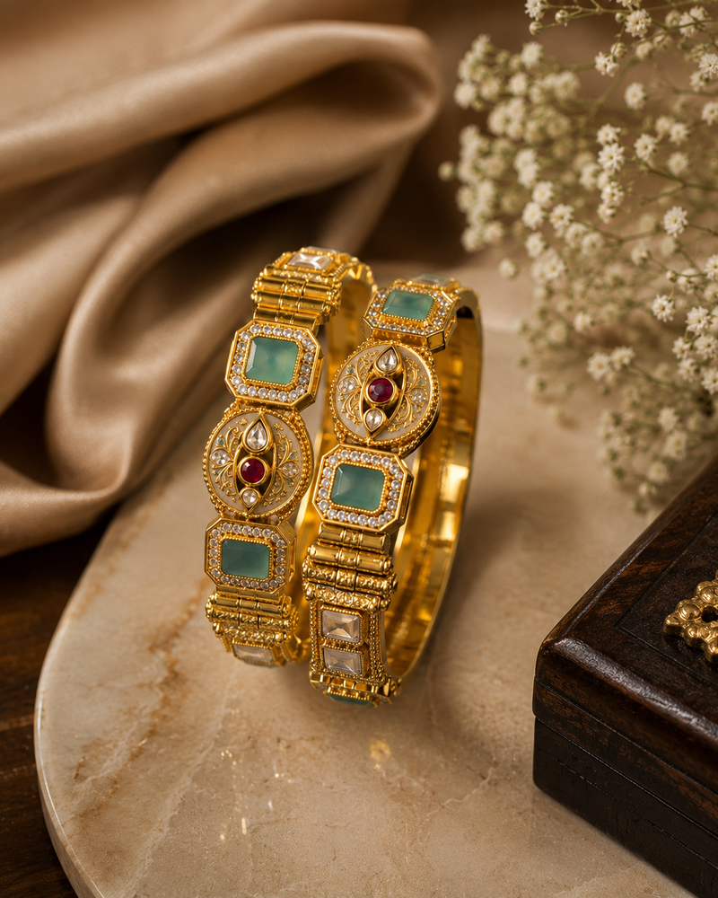 Stone Studded Bracelet Set for Women