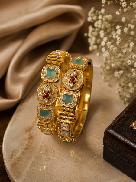 Stone Studded Bracelet Set for Women