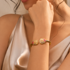 Pink Stone & Zircon Accents for Women