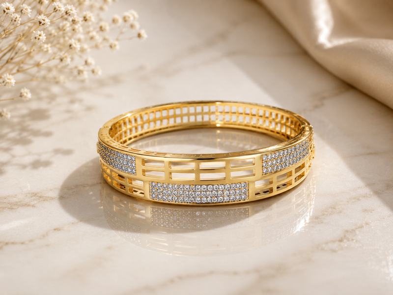 Zircon Studded Bracelet for Women