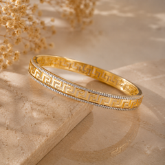 Greek Pattern Cut Bangles for Women