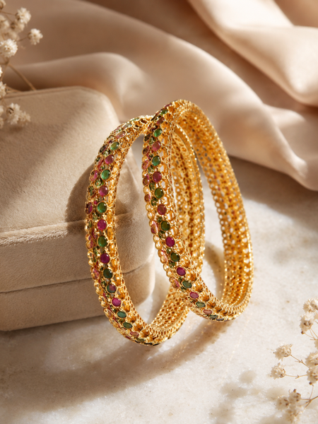 Multicolor Stone Bangle Bracelet for Women