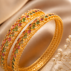 Multicolor Stone Bangle Bracelet for Women