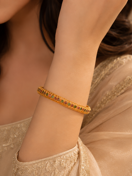 Multicolor Stone Bangle Bracelet for Women