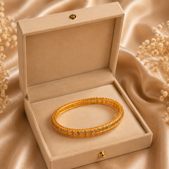 Multicolor Stone Bangle Bracelet for Women
