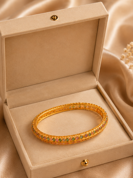 Multicolor Stone Bangle Bracelet for Women