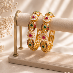 Elegant Traditional Floral Kada Bangles for Women