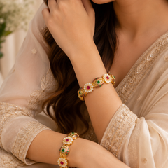 Elegant Traditional Floral Kada Bangles for Women